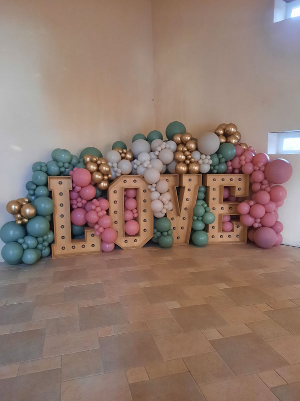 mariage décoration ballons love